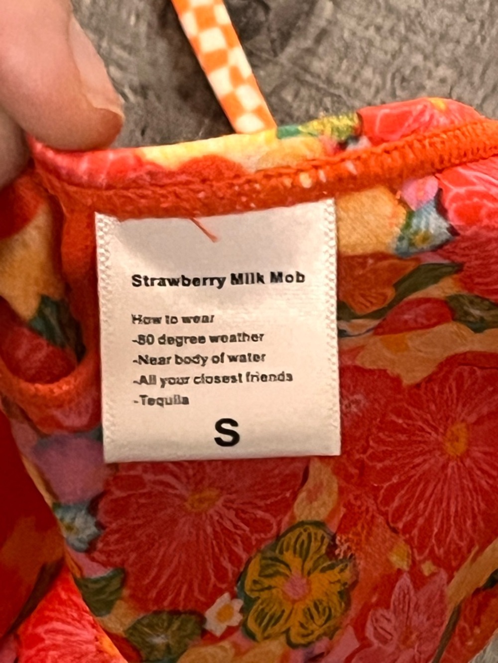 Strawberry Milk Mob Floral Tank Top - Red & Yellow Flowers